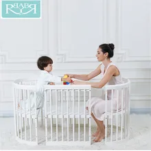 Babyruler/Детская кроватка для детей от 0 до 12 лет, многофункциональная детская кроватка с роликом из цельного дерева Bebek Yataklari Presepio Presepe