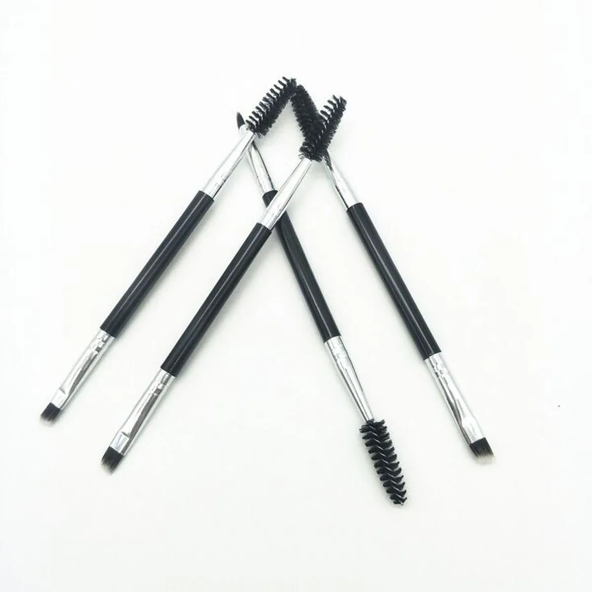 1pcs Portable Professional Double Head Eyelash Bevel Eyebrow Eye Shadow Brush Eyebrow Comb Beauty Cosmetic Brush Blending Eye#7