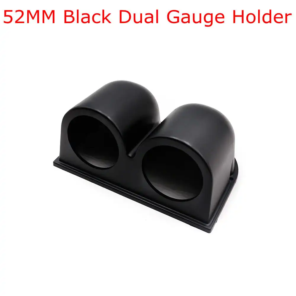 Dual Gauge Holder 2 дюйма 52 мм Автомобильный Манометр Pod Универсальный черный одиночный двойной тройной счетчики автомобилей держатель для левого и правого привода автомобиля для 2 дюймов 52 мм манометры - Цвет: Dual Gauge Holder