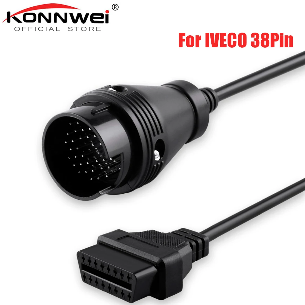 OBD2 Диагностический кабель для IVECO 38Pin разъем 16Pin женский тележки Бортовая Система