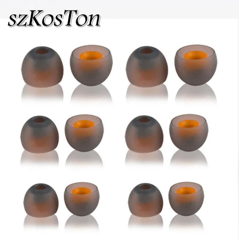 

6 Pairs Tips Soft Silicone In-Ear Eartip Cup Noise Isolating Tips Replacement for Sony Phone MP3 Headsets