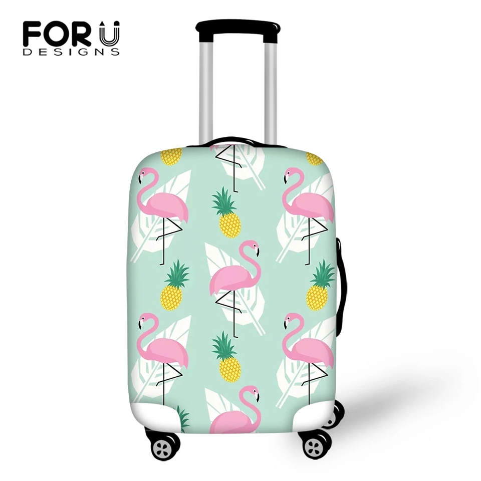 FORUDESIGNS Cartoon Luggage Cover Flamingos Pattern Travel Suitcase Travel Accessories Only Cover Fashion Design Suitcase Cover FORUDESIGNS Cartoon Luggage Cover Flamingos Pattern Travel Suitcase Travel Accessories Only Cover Fashion Design Suitcase Cover