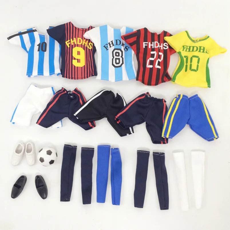 Doll Clothes Accessories Football Costume Set Uniforms Jersey and