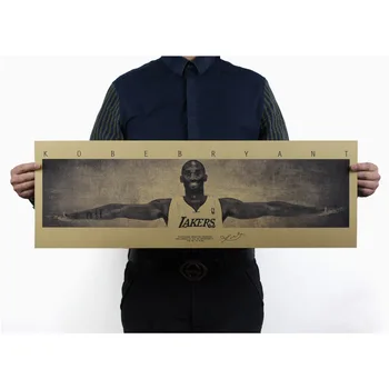 

Vintage NBA Basketball StarKobe Bryant Posters Home Decoration Detailed Antique Poster Wall Chart Retro Matte Kraft Paper