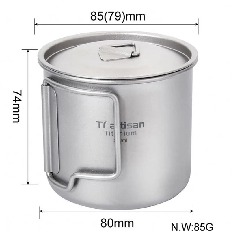 Ultra light titanium cup mug flower pot outdoor tableware camping cup picnic cup mug coffee tea with lid folding handle,350ml Ultra light titanium cup mug flower pot outdoor tableware camping cup picnic cup mug coffee tea with lid folding handle,350ml