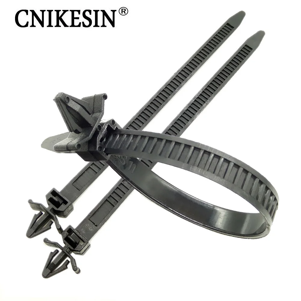 CNIKESIN 20PCS 8*155mm Nylon Tie Wrap Cable Fixed Fastener Clips