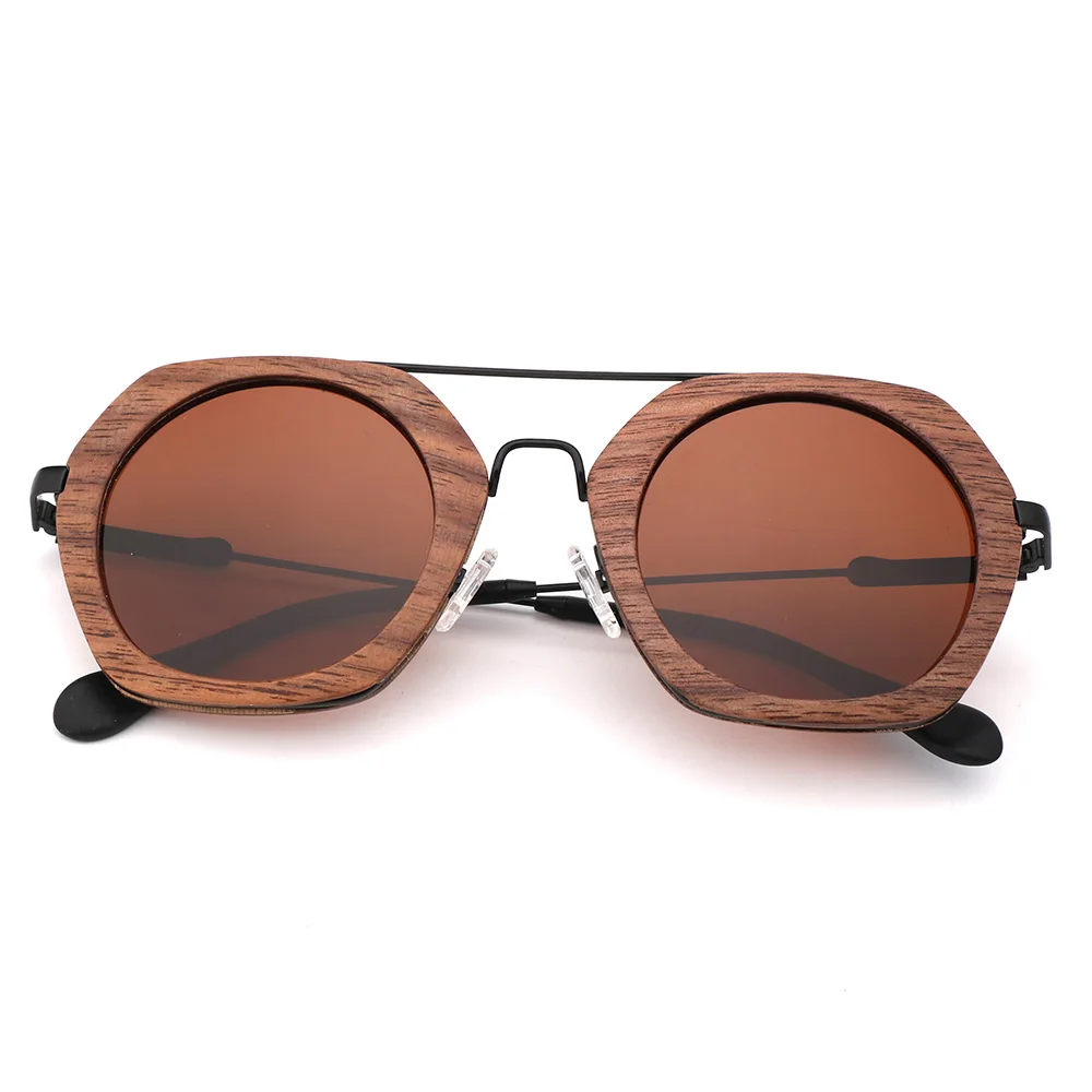 BerWer оптовая продажа Орех Деревянный бамбуковые поляризационные солнцезащитные очки дамы очки с пробковой случае