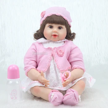 

NPK20 Reborn Baby Doll Silicone Reborn Health Baby Newborn Princess Doll Magnetic Pacifier
