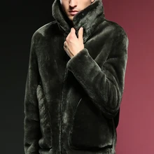 Мужская модная овечья шерсть из натуральной кожи, меховая шуба, мужская теплая куртка на подкладке, черный, синий, зеленый, 2xl 3xl 4xl