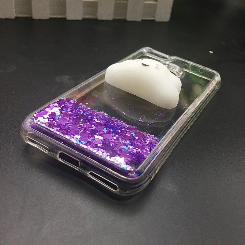 3d Squishy Cat Case For Huawei P8 P9 Lite 2017 Phone Case Liquid Glitter Paillette Sand Quicksand soft Honor 8 LITE Back Cover (23)