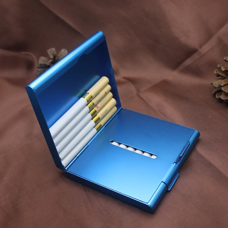 Двойной открытый алюминиевый чехол для сигарет, коробка для сигар, держатель для табака, карманный контейнер для хранения, аксессуары для сигарет