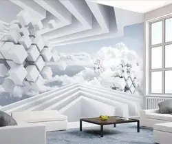 Beibehang заказ обои 3D фотообои Творческий абстрактное пространство голубое небо белое облако ТВ задний план papel де parede