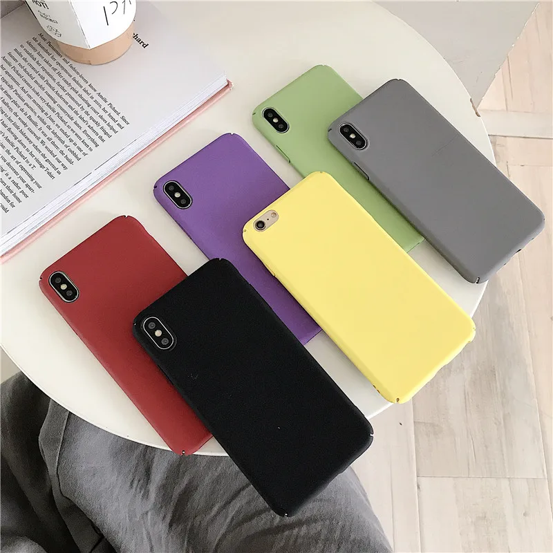 Simple Matte Solid Color Hard Cases for Huawei Honor 5A 5C 5X 6A 6X 7X 8 9 Lite 9i Note 10 Play 8X Max 5C 8A V20 PC Protect Case