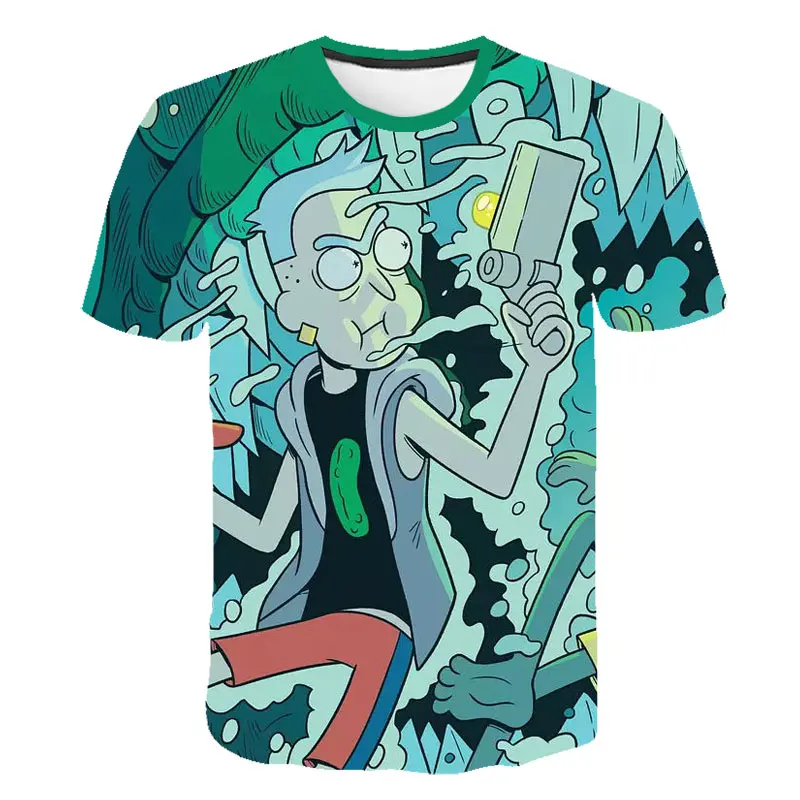 Hip Hop Fashion Brand Clothing Rick and Morty 3D T Shirt Casual Short Sleeve Men's T-Shirts Anime Cool rick y morty Graphic Tees - Цвет: PQ TS6912