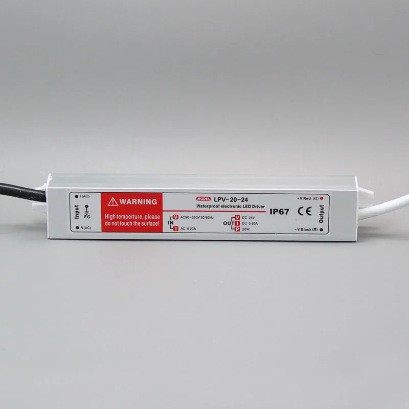 

DC 36V 20W IP67 Waterproof LED Driver,outdoor use for led strip power supply, Lighting Transformer,Power adapter,Free shipping