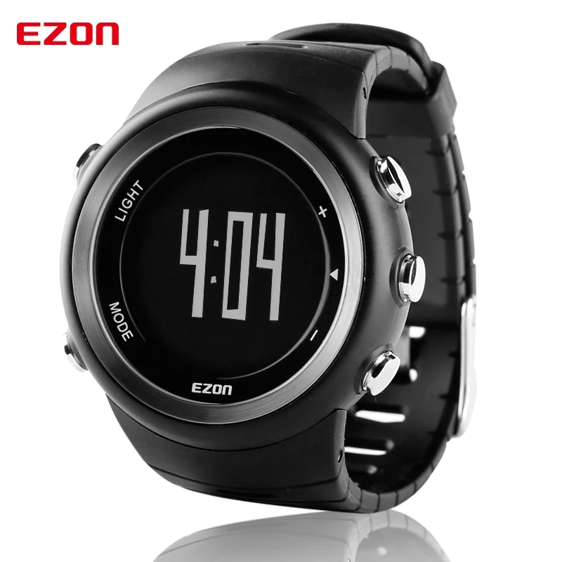 Digital-relógio do Esporte dos Homens Relógios de Fitness Relógio de Pulso Digital para Homens Ezon Horas Correndo Calorie Counter Pedômetro Mulheres T023