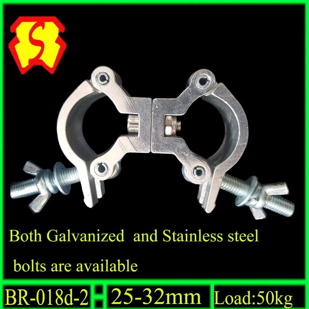 

JR-clamp 1.2" wrap around for 25-30mm tubes (lighting pipe double clamps) also for bicycle led light Swivel clamp