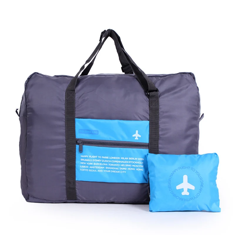 Складная Большая Дорожная сумка для путешествий и выходных, дорожная сумка для мужчин и женщин, дорожная сумка для мужчин и женщин - Цвет: Blue