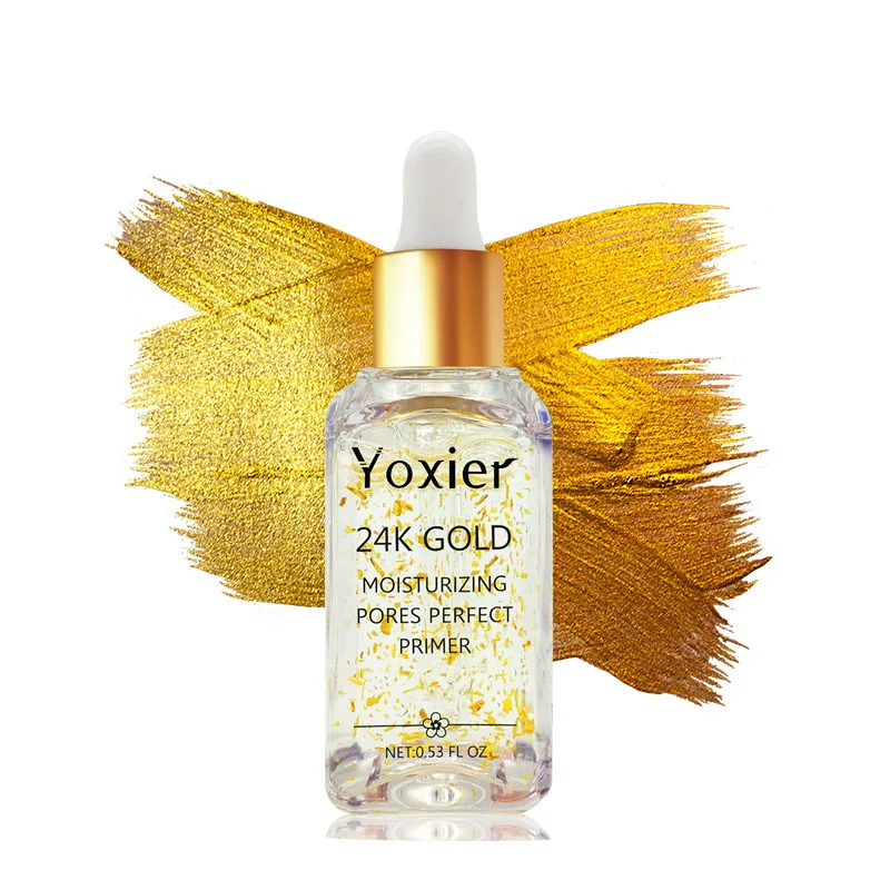 Yoxier основа для макияжа увлажняющая эссенция 24 k Gold Elixir контроль масла Профессиональный матовый сыворотка серия брендовая основа под макияж 1 шт - Цвет: 24 gold