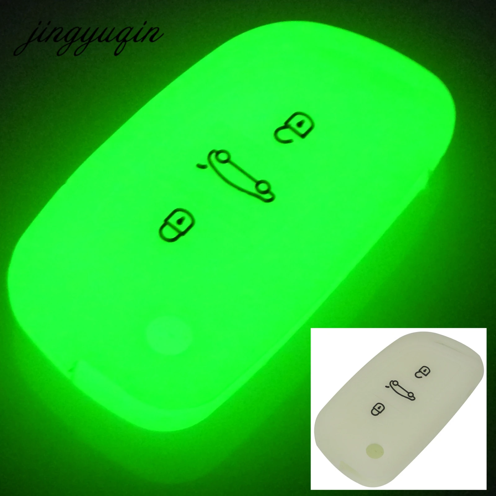 Модифицированный силиконовый чехол для ключа jingyuqin 3 кнопок Citroen C2 C3 C4 C5 Peugeot 107 207 307