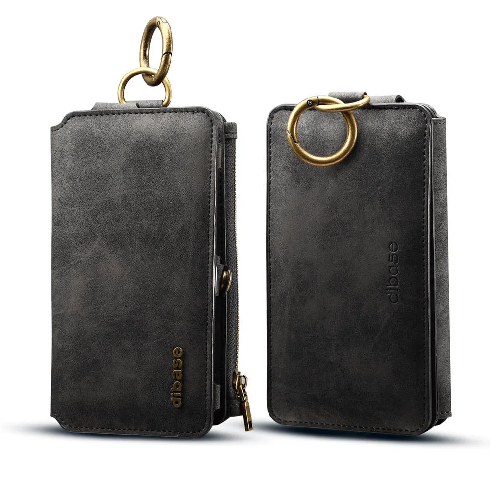 

Women Men Fashion Phone Bag For Samsung Note 8 Detachable Case with Ring Hook Card Slots Red Black Full Cover Funda High Quality