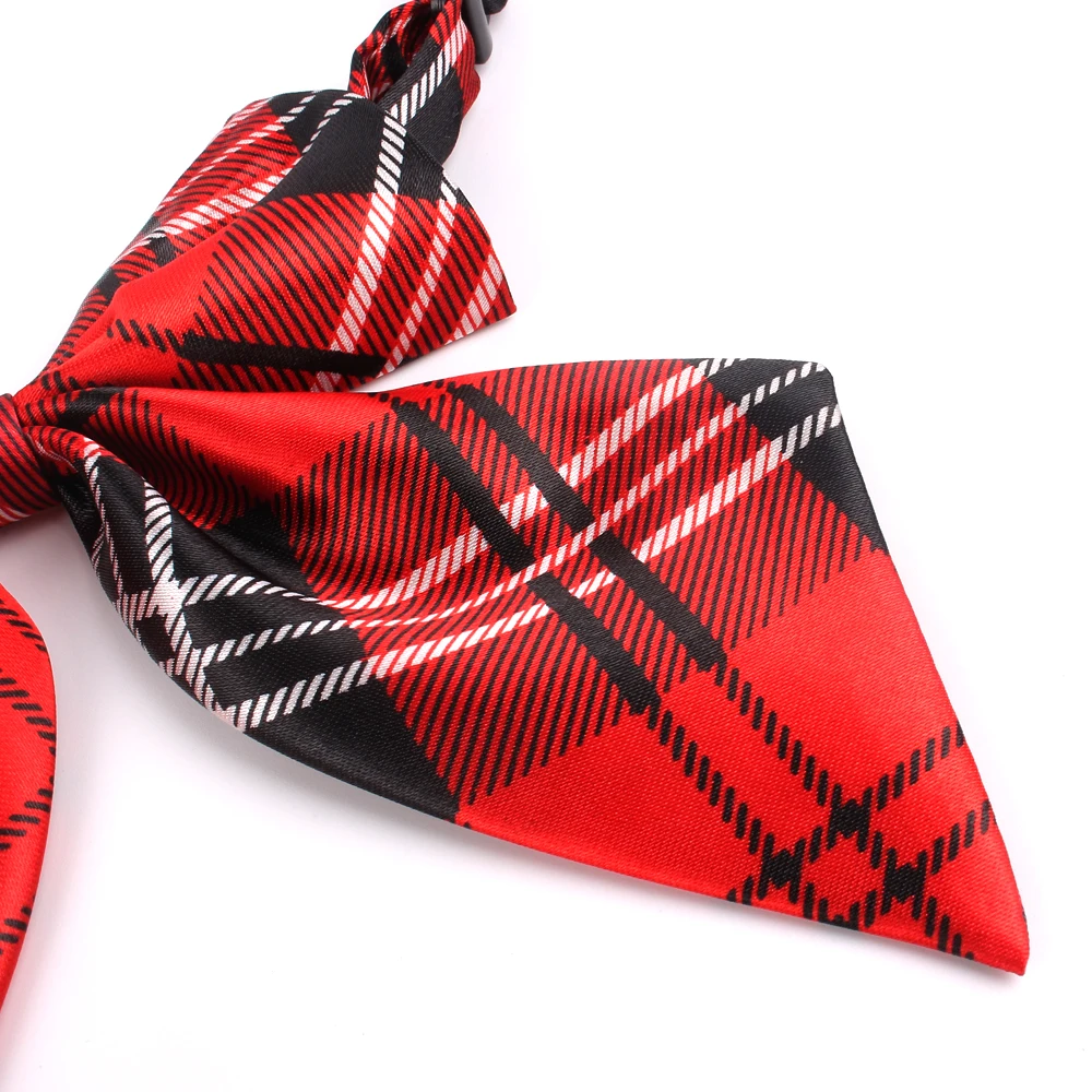 Rubber String Necktie For Girls and Boys Polyester Plaid Neck Tie for Children Suits Skinny Ties Slim Men Tie Gravatas woven necktie necktie set