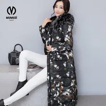 2017 winter women hooded coat fur collar thicken warm long jacket female plus size 3XL