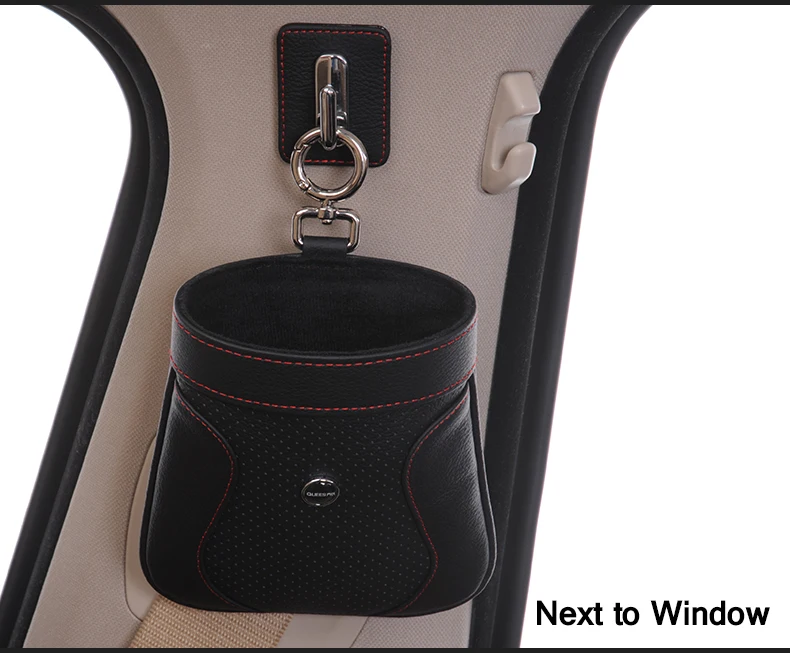 QUEES держатель мешка для хранения автомобиля из натуральной кожи мобильный телефон Ключи приборной панели двери воздуха на выходе спинки сиденья висячая сумка