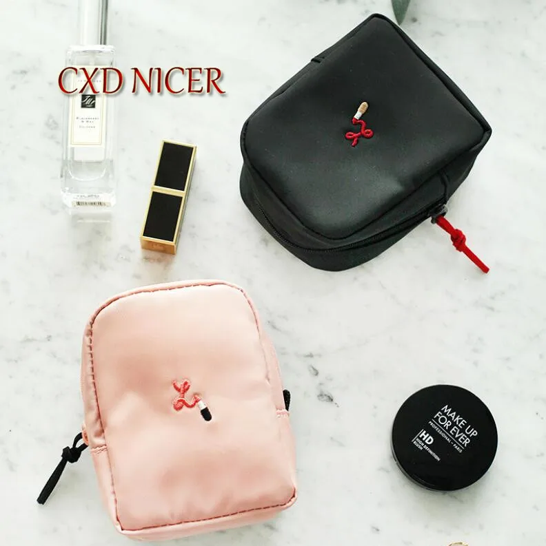 

South Korea Lipstick Pencil Case Cosmetic Bag Portable Three Dimensional Mini Lip Stationery Storage Organizer Pencil Bag DD2525