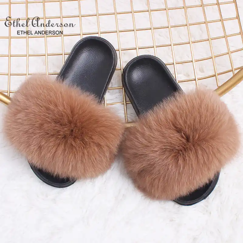 fur flip flops wholesale