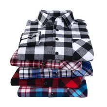 2018 Nouveaux Hommes de Plaid Chemise de Flanelle Plus La Taille 5XL 6XL Doux Confortable Printemps M&acirc;le Chemise D'affaires D&eacute;contract&eacute;e Longue- chemises &agrave; manches(China)