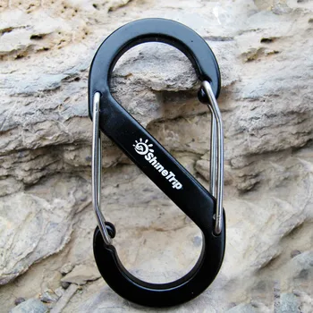 

S-type mountaineering buckle 8-character backpack quickly hang aluminum alloy outdoor camping multifunctional EDC hook large