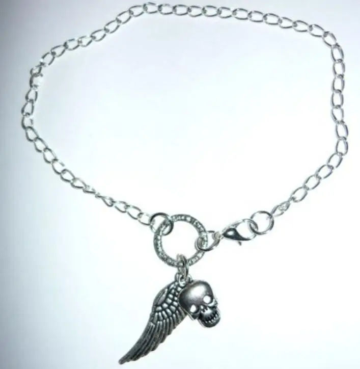 Mixed Vintage Silver Punk Skull Wings Infinite Wolf Bullets Crystal Bead Charm Cuff Bracelets Bangles Anklet For Women Jewelry | Украшения