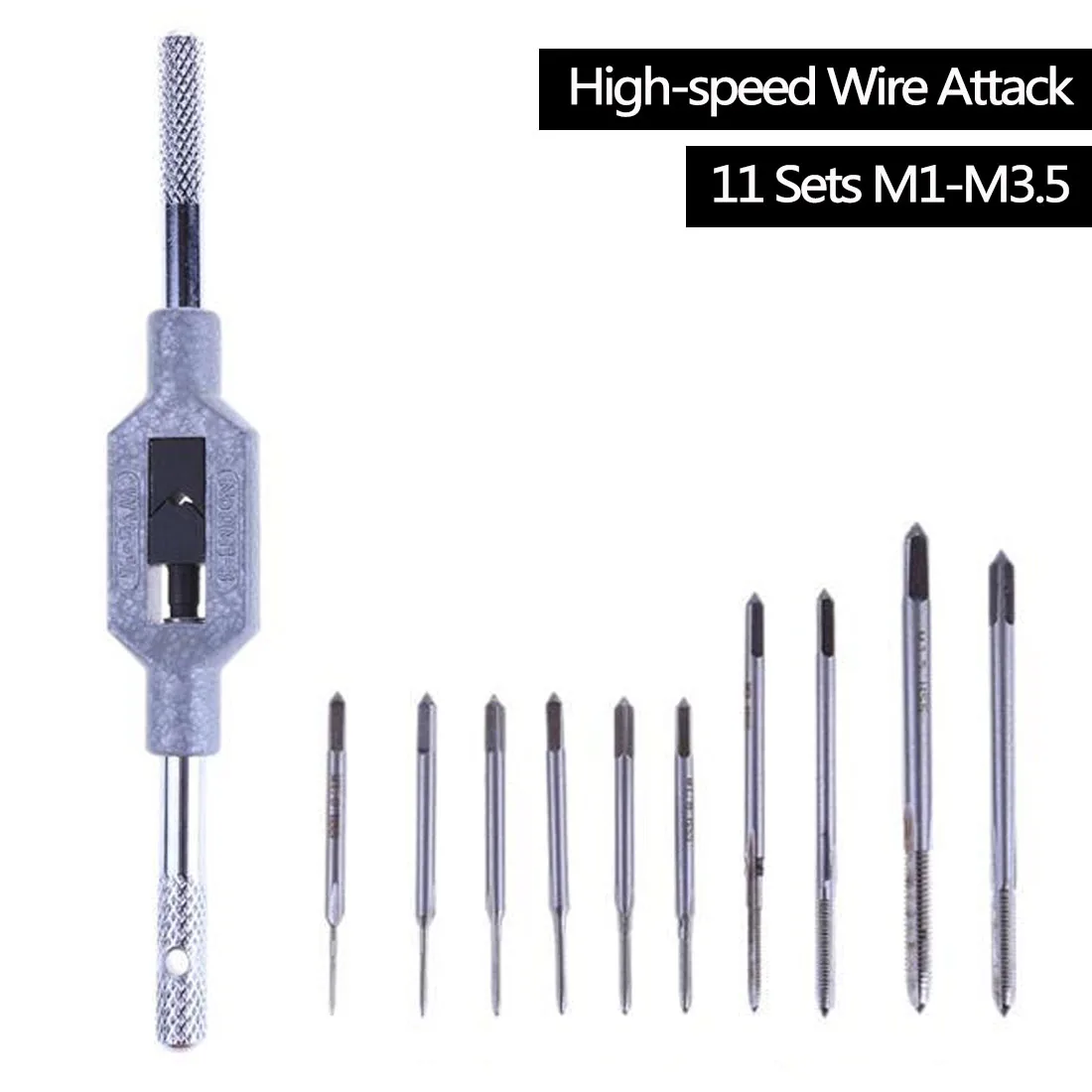 11 шт./компл. мини набор винтовых насадок для душа ручной нить провод нарезания резьбы краны атака инструмент M1 M1.2 M1.4 M1.6 M1.7 M1.8 M2 M2.5 M3 M3.5
