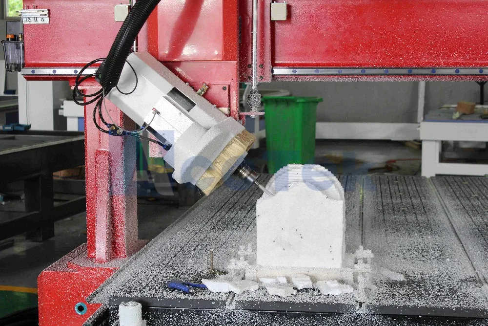Роутер 4d cnc с настоящей качающейся головкой 4 оси осевой гравировальный станок