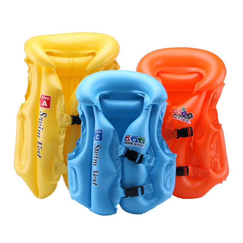 

Children PVC Float Swimming Aid Safety Float Inflatable Swim Vest Learn-to Swim Life Jacket Buoyancy Aid Vest For Kids