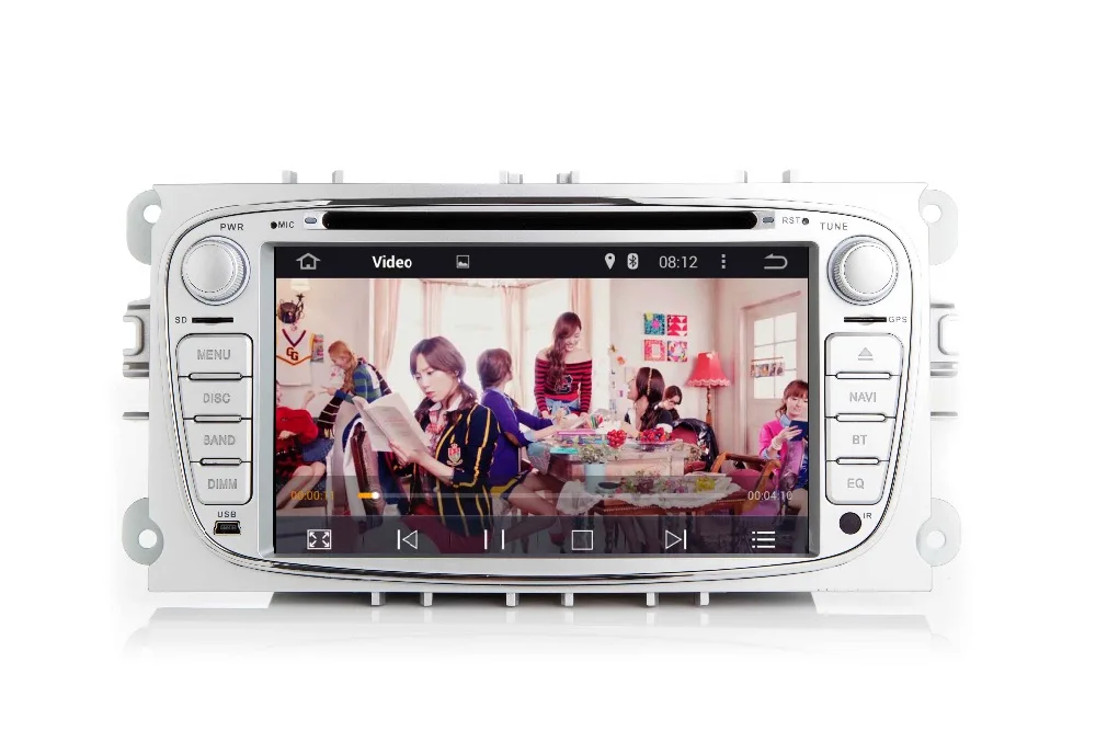 Sale 7"HD 1024X600 Android 7.1 Car DVD GPS For Ford Mondeo C-max S max Galaxy Wifi 3G Bluetooth Radio RDS SD Free Map Camera+Car DVR 6