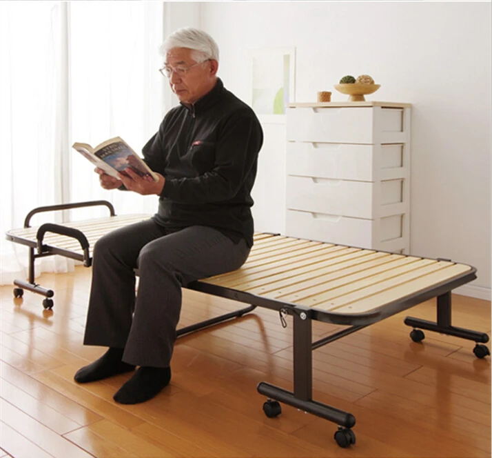 Japanese Tatami Metal Folding Bed Frame With Caters Bedroom Furniture Foldable Platform Bed Frame Wooden Slatted Bed Design Japanese Tatami Metal Folding Bed Frame With Caters Bedroom Furniture Foldable Platform Bed Frame Wooden Slatted Bed Design