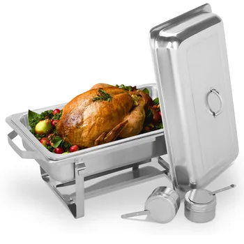 

Spain Free Shipping ! Economy Rectangular Stainless Steel Buffet Chafer Dish Food Warmer