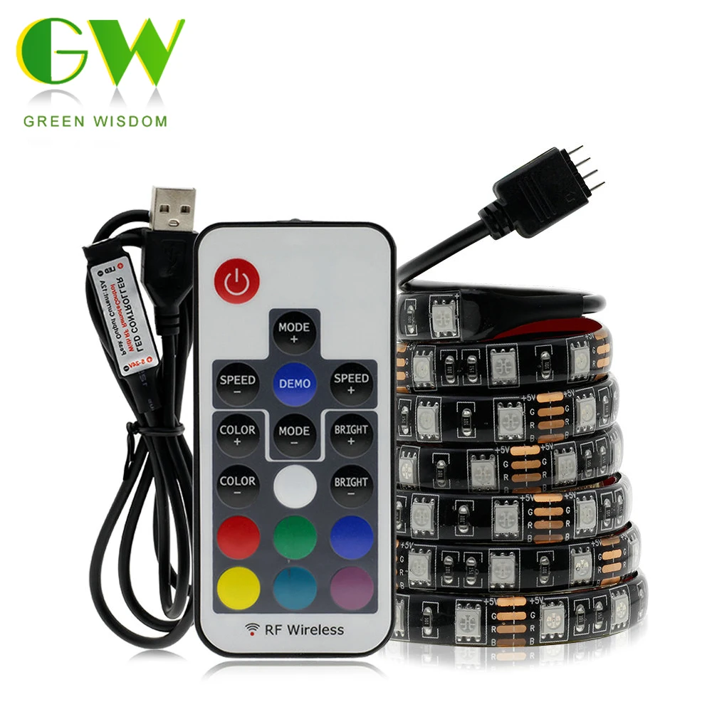 

USB RGB LED Strip DC5V Flexible LED Light RGB Color Changeable LED Strip 5050.
