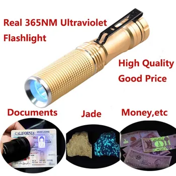 

TopCom UV 365nm Flashlight Ultra Violet Blacklight 5W Power Purple Handheld Clip Flashlight For Urine Blood Jewelry Detect