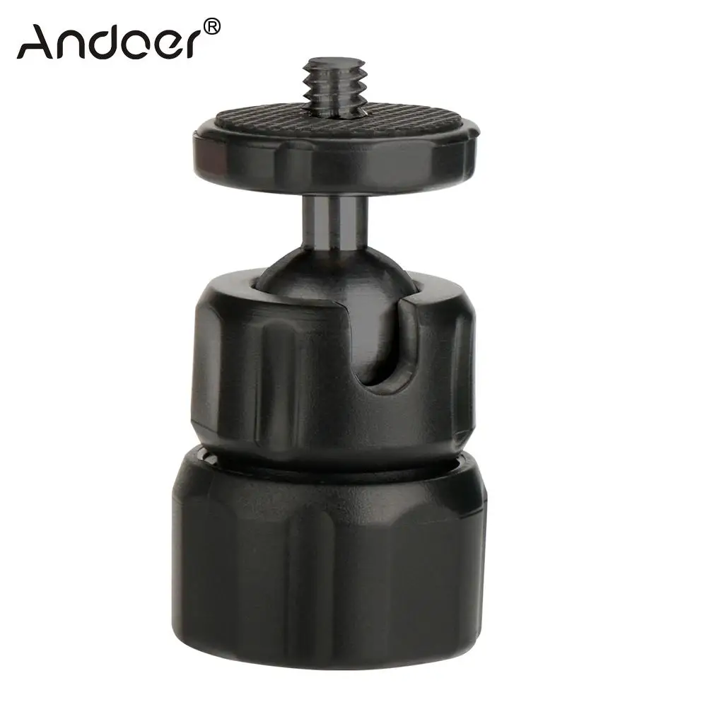

Adnoer Mini ABS Ball Head 1/4 Screw Mount 360 Degree Rotatable Ballhead Tripod Accessory for Camera