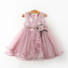 

Baby Fluffy Cake Smash Dress Toddler Clothing 1-6 Year Birthday Infant Party Costume Beading Floral Backless Baby Baptism Dress