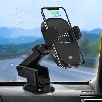 

2 in 1 Automatic Car Infrared Sensor Qi Fast Wireless Car Mobile Phone Charger for iPhone XS 8 Plus Samsung S9 S8 Plus S7 Note 8