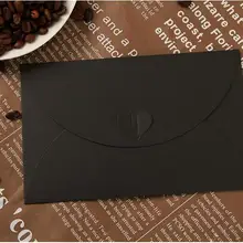 50 шт 175*110 мм крафт-бумажный Подарочный конверт для упаковки свадебных приглашений для хранения крафт-бумажных пакетов с пряжкой в форме сердца