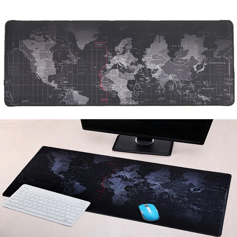 900x400mm World Map Speed Keyboard Mouse Pad Large Size Rubber Mat Computer Gaming Mousepad Gamer Locking