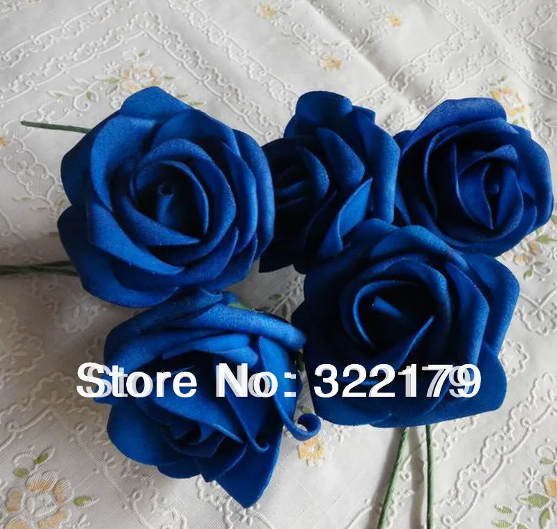 50x Royal Blue Roses Artificial Flowers Diy Bridal Wedding Bouquet 50x Royal Blue Roses Artificial Flowers Diy Bridal Wedding Bouquet Centerpices Whole Lots In Dried From Home Garden On