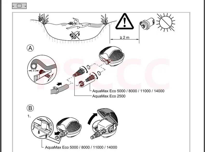 Oase AquaMax Eco 11000 100 Вт насос для водопада/большой декоративный фонтан, аэрозольный насос для рокеров, ландшафтный насос для пруда рыб