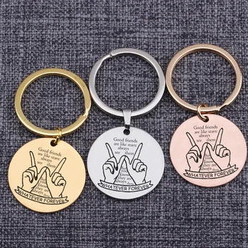 

Good Friends Are Like Stars Always See Them Keychain Best Friends Gift Keyring Pendant Key Chain Jewelry Bag Charm BBF Present