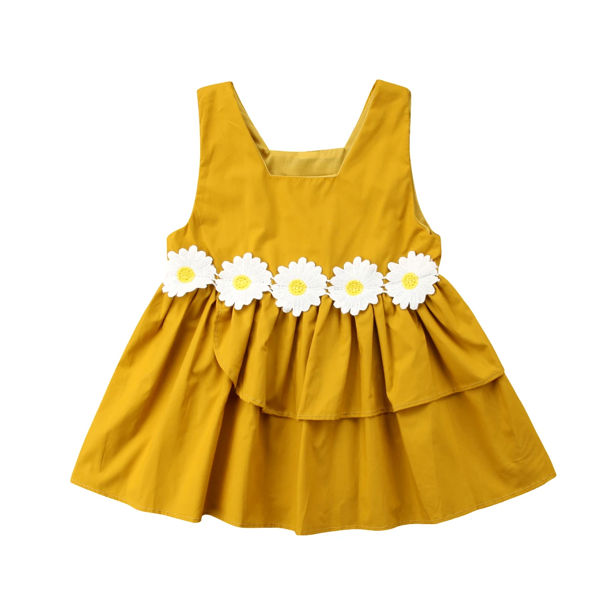 

Toddler Newborn Kids Infant Baby Girl Dress Pageant Flower Sleeveless Ruffle Birthday Gown Formal Dresses 3M-3T
